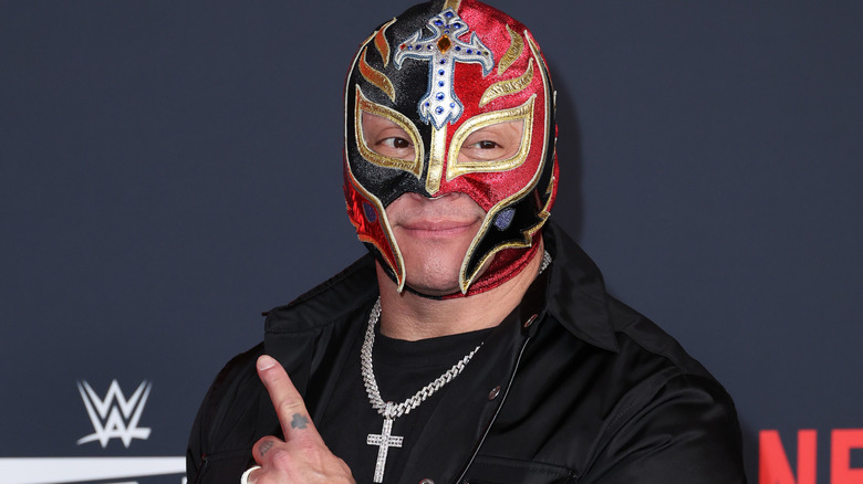 Rey Mysterio attending the "RAW On Netflix" premier, 2025